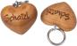 Preview: Holz Herz Schlüsselanhänger aus Kirsche geölt